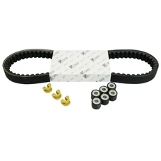KIT TRANSMISSION (COURROIE, GALETS, GUIDES) ORIGINE PIAGGIO 125 FLY 2006>, LIBERTY 2006>2015 ET4 1998>2005, VESPA LX 2006>09, VESPA-S 2007>/APRILIA 125 SR MOTARD, SPORT CITY-ONE -1R000432