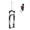 FORK - FOR MTB 27.5 " ZOOM 868S COIL - BLACK - ADJUSTABLE/POPLOCK ON HANDLEBAR-TRAVEL100MM - FOR THRU AXLE BOOST 15-110 CONICAL THREADLESS STEERER Ø 1''1/8-1"1/2 EXTERNAL - COMPATIBLE DISC
