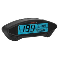 COMPTEUR KOSO DIGITAL MULTIFONCTIONS EX-02S ALIMENTATION SUR BATTERIE (TOTALISATEUR KILOMETRIQUE/ TOTALISATEUR HEURES/ HORLOGE/ VOLMETRE/ ALERTE VOLTAGE) VERSION STREET