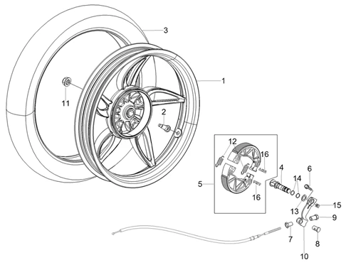 Roue arrière