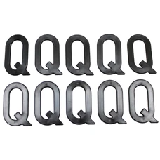 LETTER FOR LICENSE PLATE TIFLEX ALUMINIUM MOTORBIKE/SCOOTER  45mm  Q  (SOLD PER 10)