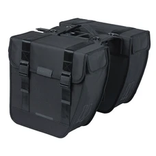 SACOCHE ARRIERE VELO DOUBLE BASIL TOUR 28L NOIR (34x14x34cm) FIXATION PORTE BAGAGE FIXATION SYSTEME MIK (COMPATIBLE AVEC 157030 INCLUS)