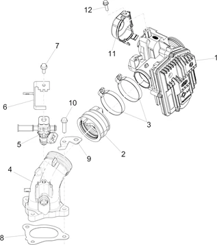 Corps papillon - Injecteur - Raccord d'admission