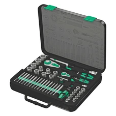 CLIQUET WERA 8100 ZYKLOP SPEED 1/4, 1/2 METRIQUE AVEC DOUILLES ET EMBOUTS NOIR/VERT (SET 43 PIECES) -MARQUE ALLEMANDE POUR LES ATELIERS