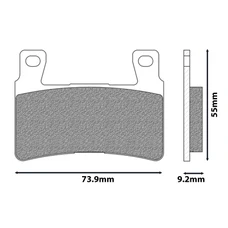 BRAKE PADS NEWFREN FOR HARLEY-DAVIDSON 1690-1800 FAT-BOY 2015>, 1584-1690 SOFTAIL 2015>, 1200 XR 2008>, 1800 CVO 2015>, 1690 BREAKOUT 2015> FRONT (FD0533SH CUSTOM SINTERED)
