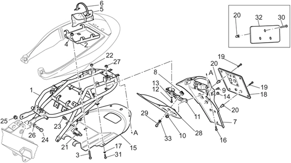 Cadre ar. - Porte plaque