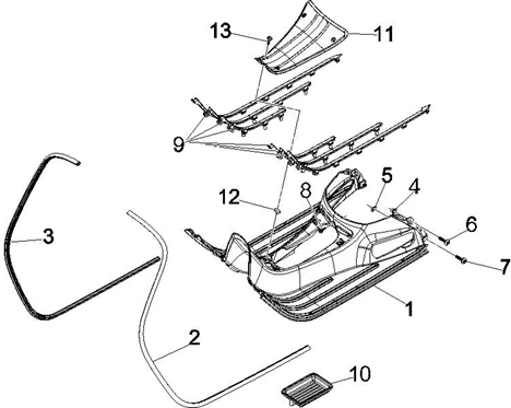 Protection centrale - Repose-pieds