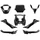 CARROSSERIE/CARENAGE MAXISCOOTER ADAPTABLE PIAGGIO 125-250-300-400-500 MP3 2008>2013 NOIR BRILLANT (KIT 8 PIECES) -P2R