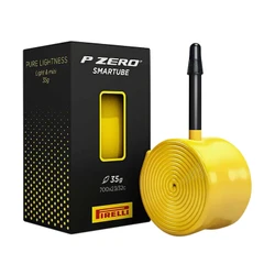 CHAMBRE A AIR VELO 700 x 23-32 PIRELLI P ZERO SMARTUBE TPU VALVE PRESTA JAUNE / NOIR 42 mm