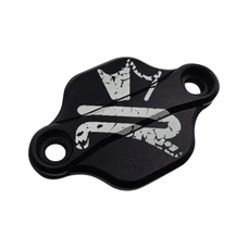 OBTURATEUR POMPE A HUILE 50 A BOITE KRM PRO RIDE BICOLORE POUR MINARELLI 50 AM6/DERBI 50 SENDA, GPR ALU CNC NOIR