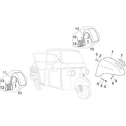 Logement roue - garde boue