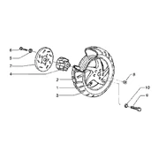 Roue ar.(vehicules avec frein a disque ar.)
