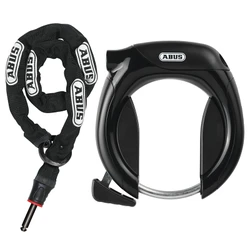 ANTIVOL VELO FER A CHEVAL ABUS PRO TECTIC 4960 NR NOIR + CHAINE ANTIVOL DE CADRE ACH 2.0 + SAC AVEC SERRURE INTEGREE - SECURITE NIVEAU 7/15