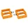 PEDALE VTT PLATEFORME DESCENTE / BMX SWITCH JUMP RESINE ORANGE FILETAGE 9/16 AVEC PICOTS ARGENT (PAIRE)