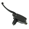 MAITRE CYLINDRE DE FREIN MOTO UNIVERSEL ARRIERE AVEC FILETAGE RETRO DIAM 10mm NOIR GAUCHE -P2R