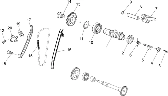 Distribution cylindre arrière