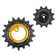 GALET DERAILLEUR AOPW TRIPEAK 13-18 DENTS CERAMIQUE 12x1/11x2V. SHIMANO DEORE XT 8100/8130 SLX 7120/7100 GRX 822 OR (JEU DE 2) (GARANTIE 4 ans)