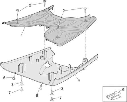 Carrosserie centrale II - r. pieds