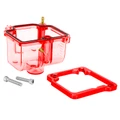 CUVE DE CARBURATEUR TYPE PWK 19 à 30 mm TRANSPARENT ROUGE (INCLUS VIS ET REHAUSSEUR DE CUVE) -SELECTION P2R