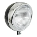 HEADLIGHT FOR MOPED PEUGEOT/MBK Ø 135mm BLACK WITH CHROME CAP (BA20d) -SELECTION P2R