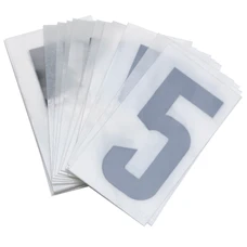 LICENSE PLATE NUMBER FOR MOTORBIKE/SCOOT 45mm PVC - 5 - (SOLD PER 10)