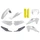 CARROSSERIE/CARENAGE MOTO ENDURO HUSQVARNA 250, 450 TE, 250, 350 FE 2020> BLANC/GRIS/JAUNE (COULEUR OEM) (KIT PLASTIQUES 10 PIECES)  -POLISPORT-