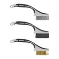 CLEANING BRUSH - TIVOLY - WITH PLASTIC HANDLE (3 IN BLISTER PACK)