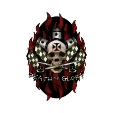 AUTOCOLLANT/STICKER LETHAL THREAT MINI DEATH OR GLORY (60x80mm)