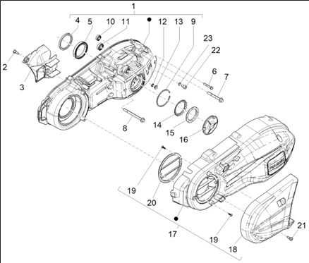 Couvercle carter - Refoidissement carter
