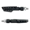 CLIGNOTANT SEQUENTIEL MOTO TAAC FR03 9 LEDS FUME/NOIR AVEC FONCTION FEU DE POSITION ET FEU STOP (M8 / LONG 92mm / H 24mm) (PAIRE) QUALITE PREMIUM  -HOMOLOGUE ECE-