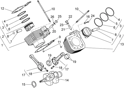 Arbre moteur - Cylindre