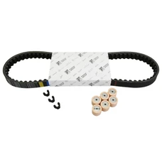 KIT TRANSMISSION (COURROIE, GALETS ROSES, GUIDES) ORIGINE PIAGGIO 50 TYPHOON 1998>2005, NRG 1998>2005 /GILERA 50 STALKER 1998>2011, RUNNER 1998>2005 -1R000425
