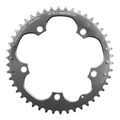 CHANRING FOR ROAD BIKE-5 arms- 46T. Ø130 -OUTER- SILVER -ALUMINIUM- 7075 STRONGLIGHT 9/10 Speed (SHIMANO TYPE)