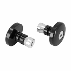 EMBOUT DE GUIDON VICMA PLAT ALU NOIR DIAM 14mm (PAIRE)
