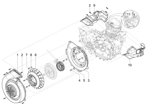 Couvercle volant magnetique - Filtre à huile