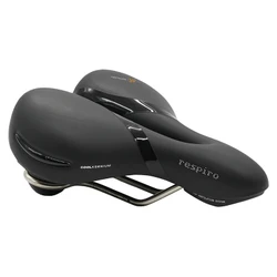 SELLE ROYAL RESPIRO/STRACCIATELLA LOISIR GEL CONFORT MAX MODERATE AVEC PROTECTION LATERALE ET ELASTOMERE NOIR 256x227mm 771g