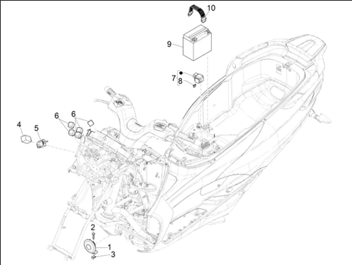 Relais - Batterie - Avertisseur sonore