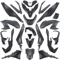 CARROSSERIE/CARENAGE MAXISCOOTER ADAPTABLE HONDA 125-350 FORZA 2021> GRIS FONCE (KIT 22 PIECES) -P2R