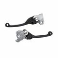 LEVIER DE FREIN/EMBRAYAGE MOTO OFF ROAD RETRACTABLE/PIVOT INCASSABLE HONDA 250 CRF R 2007>2023, 250 CRF RX 2019>2020, 450 CRF R 2007>2020, 450 CRF RX 2018>2020 NOIR (PAIRE)  -POLISPORT-