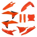 CARROSSERIE/CARENAGE MOTO MX KTM 125 SX 2025>, 250 SX-F 2025>, 350 XC-F 2025>, 450 SX-F 2025> ORANGE (KIT PLASTIQUES 10 PIECES) -POLISPORT