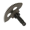 AXE/PIGNON DE KICK SCOOT ADAPTABLE SCOOT 50 CHINOIS 4T GY6/PEUGEOT 50 KISBEE, V-CLIC 4T/SYM 50 ORBIT 4T/BAOTIAN 50 BT49QT 4T (LONGUEUR 76mm)  -P2R-