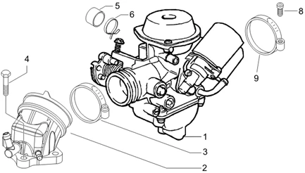 Carburateur complet - Raccord d'admission