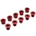 CHAINRING BOLT SET- NEWTON - ALUMINIUM RED FOR DOUBLE (SET OF 5)