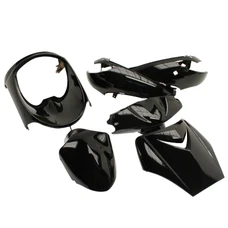 CARROSSERIE/CARENAGE SCOOT ADAPTABLE PEUGEOT 50 VIVACITY 1998>2007 NOIR BRILLANT (KIT 6 PIECES)  -P2R-