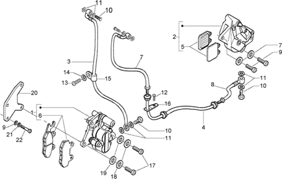 CANALISATION D'HUILE-PINCES FREIN