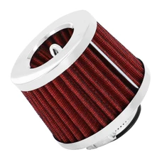 AIR FILTER REPLAY REACTOR CHROME GRID RED STRAIGHT FIXING Ø 35/28