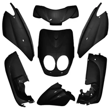 CARROSSERIE/CARENAGE SCOOT ADAPTABLE MBK 50 OVETTO 2011> COMPTEUR DIGITAL/YAMAHA 50 NEOS 2011> COMPTEUR DIGITAL NOIR BRILLANT (KIT 7 PIECES) -P2R
