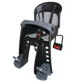 PORTE BEBE/SIEGE ENFANT AVANT POLISPORT A FIXER SUR CADRE BILBY JUNIOR NOIR COUSSIN GRIS (9 A 15Kgs) HOMOLOGUE EN 14344