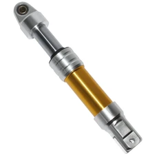 AMORTISSEUR SCOOT REPLAY OLEOPNEUMATIQUE OR/ARGENT DIAM SUPERIEUR 10+12mm DIAM INFERIEUR M8 (ENTRAXE 300mm)