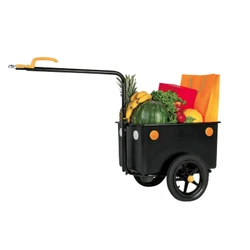 REMORQUE VELO UTILITAIRE MAXITRAILER 60L (DIMENSIONS INTERIEURES L 60cm x l 40cm x H 33cm) AVEC ROUES FIXATION TIGE DE SELLE